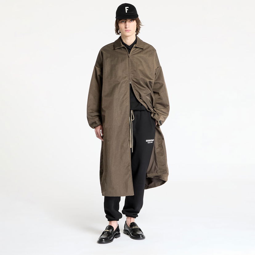 Trenirka Fear of God Textured Nylon Trench Coat Črna | 202HO246345F-020