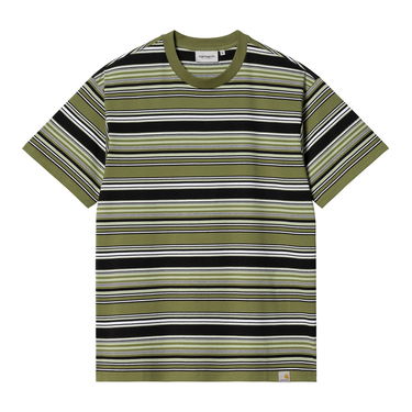 Majica Carhartt WIP S/S Lafferty T-Shirt "Lafferty Stripe/Kiwi" Zelena | I031603_1IN_XX, 0