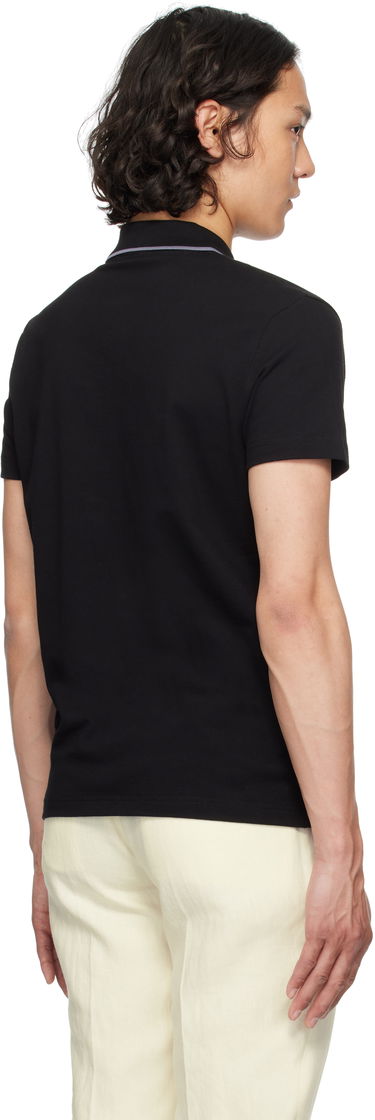 Polo majica Paul Smith PS Paul Smith Stretch-Cotton Button-Front Polo Črna | M2R-787Y-P21511-79, 2