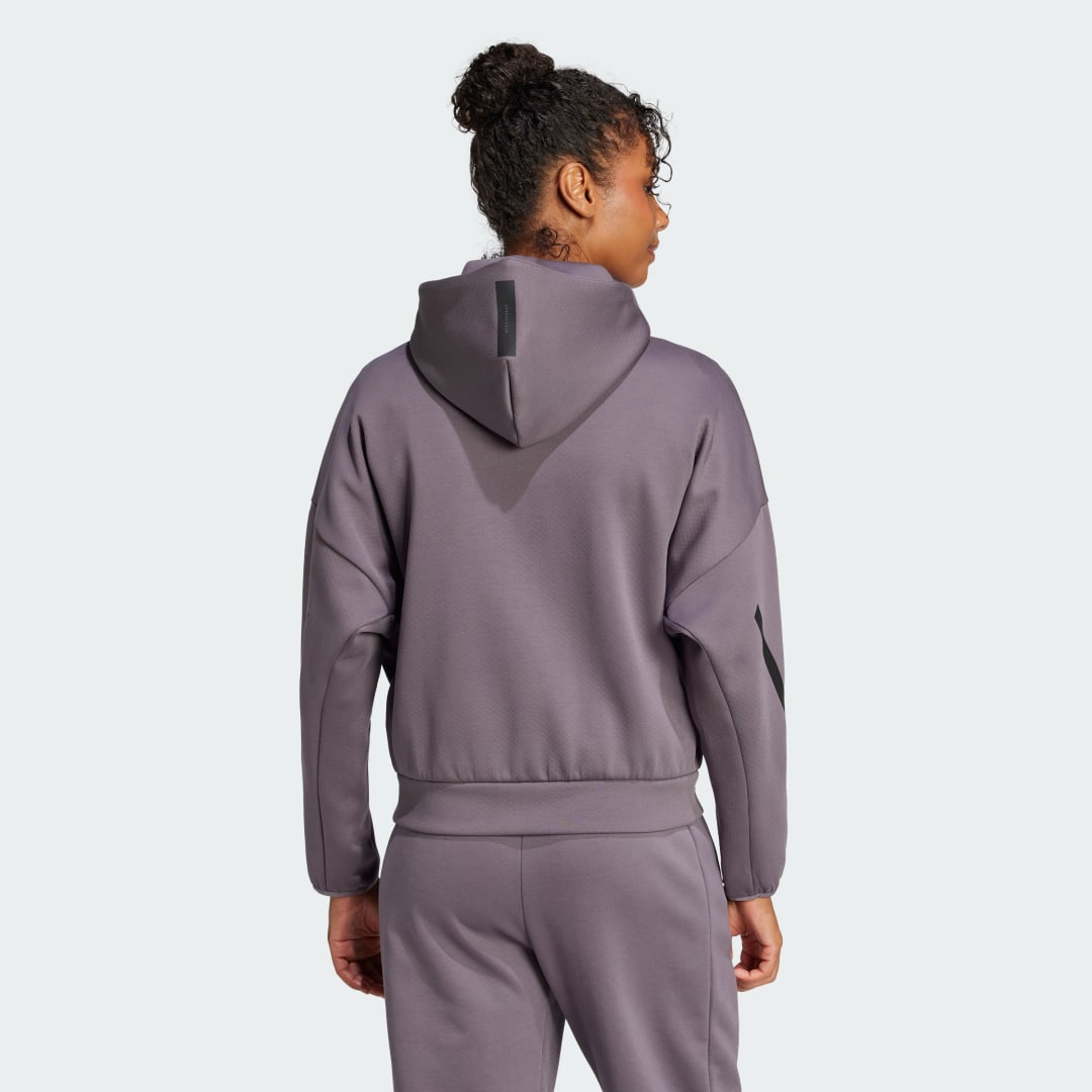 Pulover adidas Performance Z.N.E. Full-Zip Training Hoodie Lila | JD5985, 1