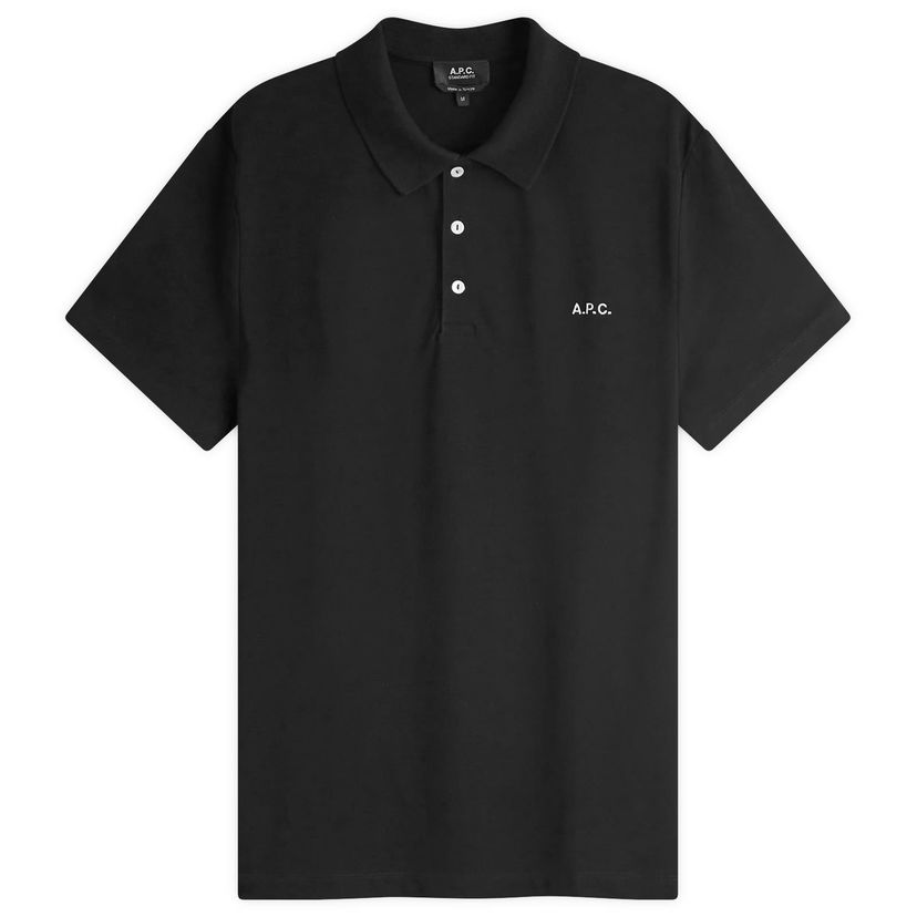 Polo majica A.P.C. Logo Polo Shirt Črna | COGWZ-H26342-LZZ