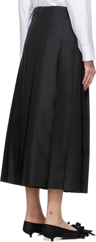 Hlače Comme des Garçons Comme des Garçons Gabardine Pleated Cropped Trousers Črna | GO-P009-S25, 2