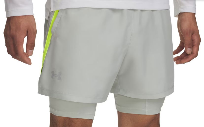 Kratke hlače Under Armour UA Launch 5" 2-in-1 Running Shorts Siva | 1382640-377
