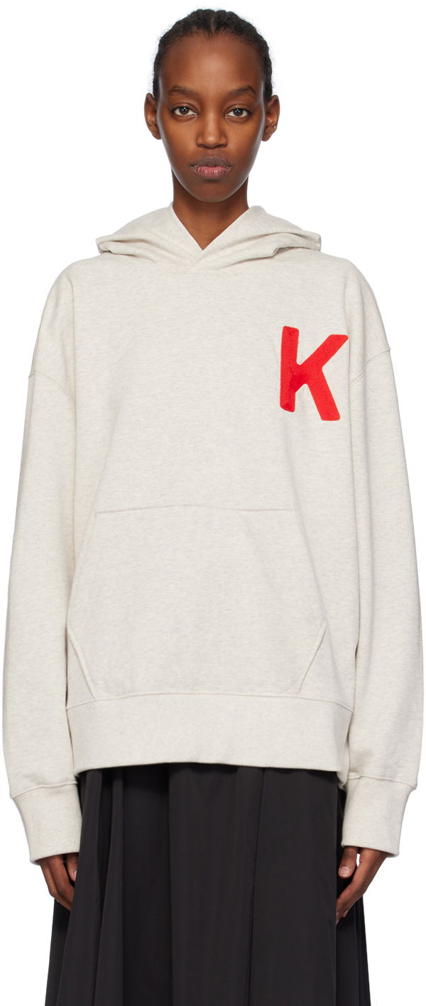 Pulover KENZO Paris Lucky Tiger Hoodie Bela | FE58SW0114MF