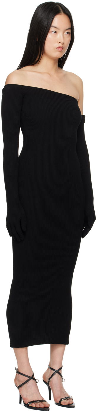 Obleke Jean Paul Gaultier Jean Paul Gaultier Asymmetric Neck Maxi Dress Črna | 24/25-F-RO164-M070-00, 1