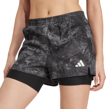 Kratke hlače adidas Originals Own the Run Spray Dye 2-in-1 Shorts Črna | jl8718, 0