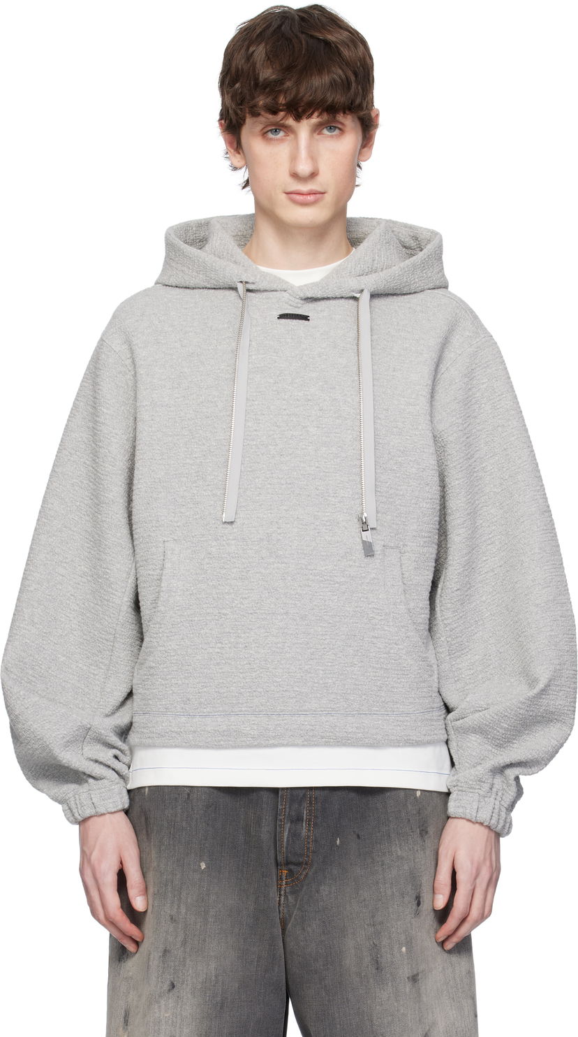 Pulover ADER ERROR ADER error Realce Product. 29 Fleece Hoodie Siva | BO01SSHD0102GR