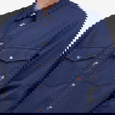 Srajce Paul Smith Paul Smith 2-Pocket Broadstripe Zebra Shirt, Size Large Mornarica | M2R-647X-P21452-49, 5