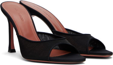 Modni dodatki Amina Muaddi Amina Muaddi Alexa Mesh Slipper 95 Heeled Sandals Črna | ALEXA MESH SLIPPER, 3