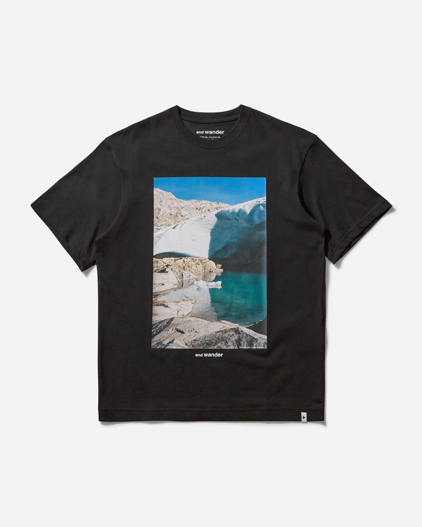 Majica and wander Glacier Printed T-Shirt Črna | 5745184113 010