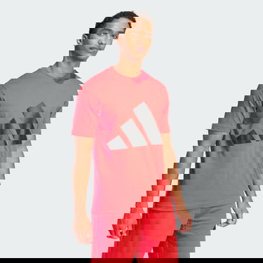 Majica adidas Performance Essentials Red T-Shirt With A Large Logo Rdeča | JE8934, 4