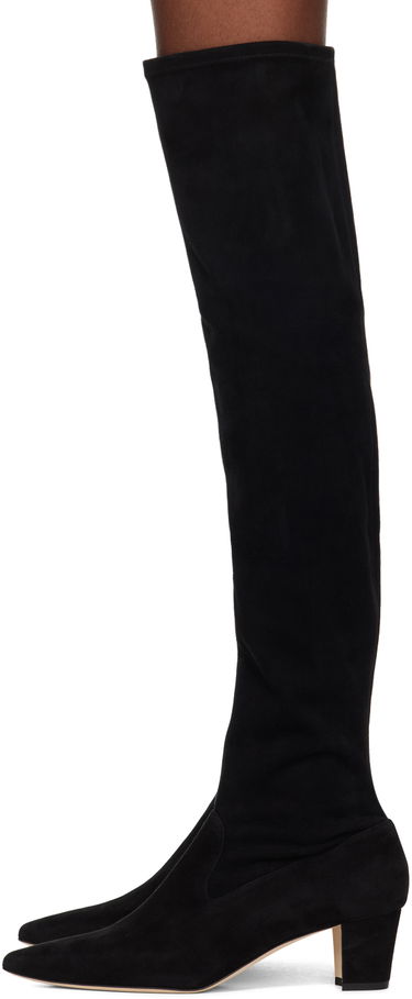 Oblačila Manolo Blahnik Manolo Blahnik Lupasca Suede Tall Boots Črna | 322-2306-0002, 2