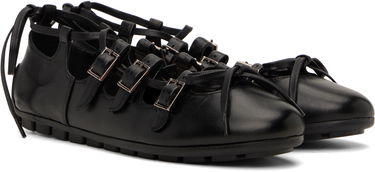 Oblačila Simone Rocha Simone Rocha Ghillie Grip Ballerina Flats Črna | BPT2 0777, 3