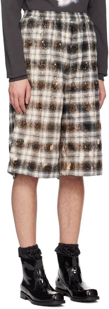 Kratke hlače We11done We11done Crinkled Check Shorts Večbarvna | WD-PT1-23-254-U-BK, 1