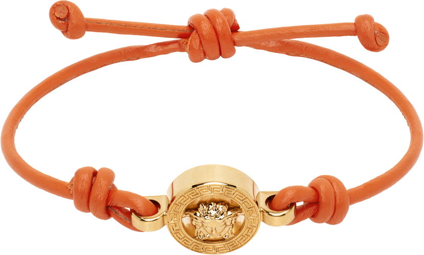 Zapestnica Versace Versace Medusa '95 Leather Bracelet Oranžna | 1019668_1A00637