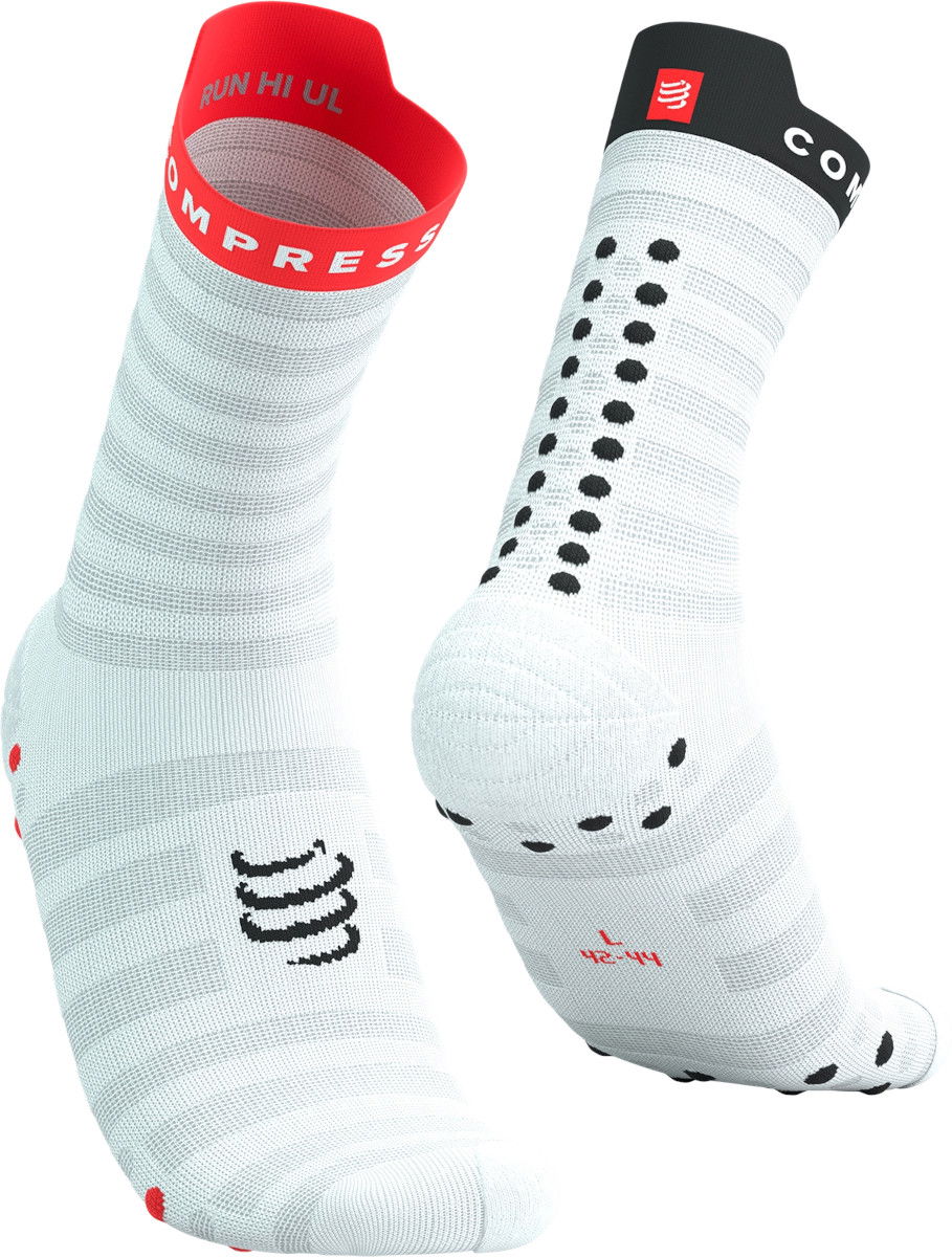 Nogavice Compressport Pro Racing Socks v4.0 Ultralight Run High Compression Socks Bela | xu00050b004, 0