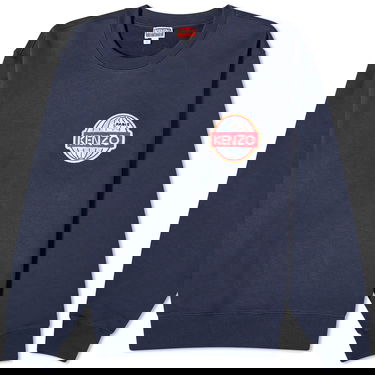 Pleteni pulover KENZO Globe Crewneck Mornarica | FD65SW0894ME-77, 0