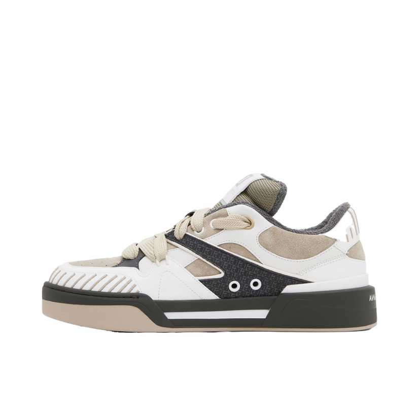 Superge in čevlji Dolce & Gabbana Beige & Gray Mixed-Material New Roma Sneakers Bež | CS2211AO482