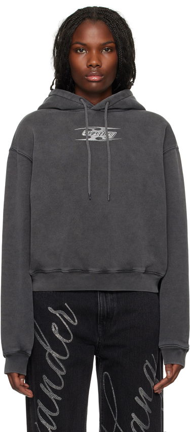 Pulover Alexander Wang Blade Logo-Embossed Hoodie Črna | 4CC4242107, 0