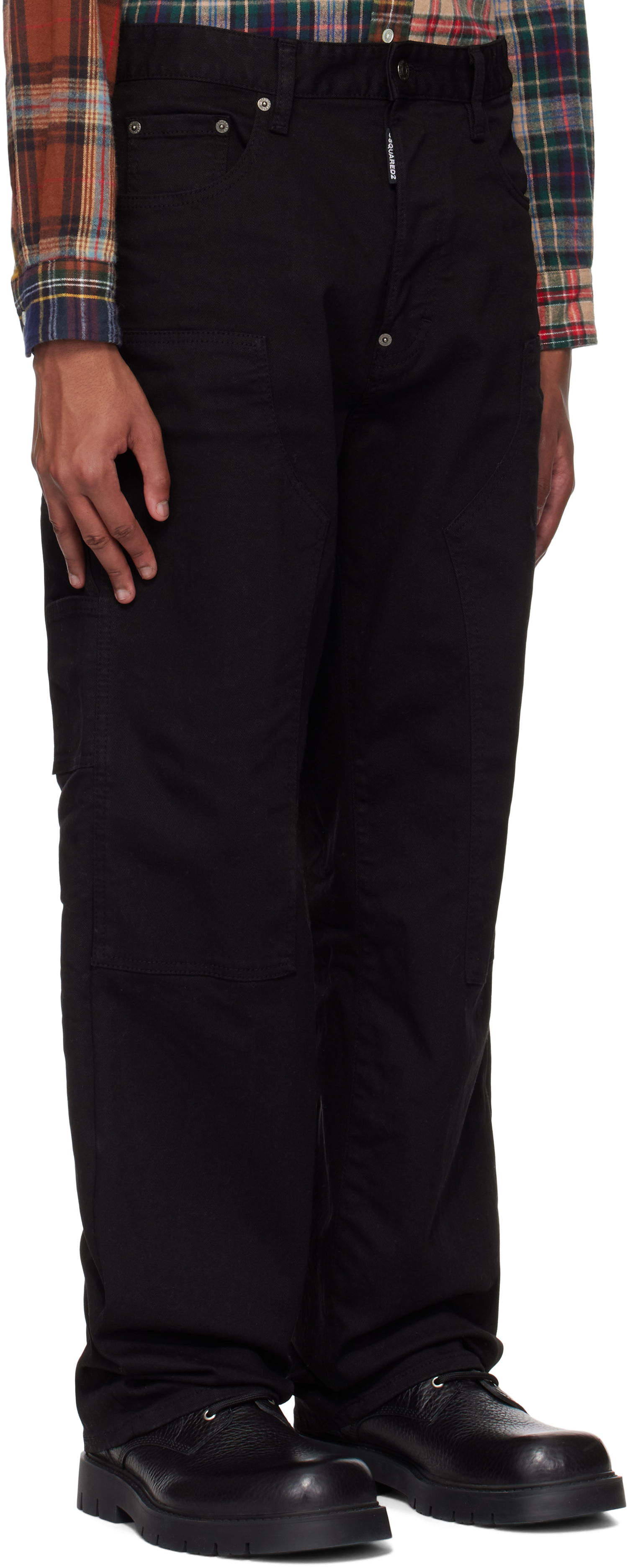Kavbojke DSQUARED2 Dsquared2 'Black Bull' Loose Carpenter Jeans Črna | S74LB1673_S39781, 1