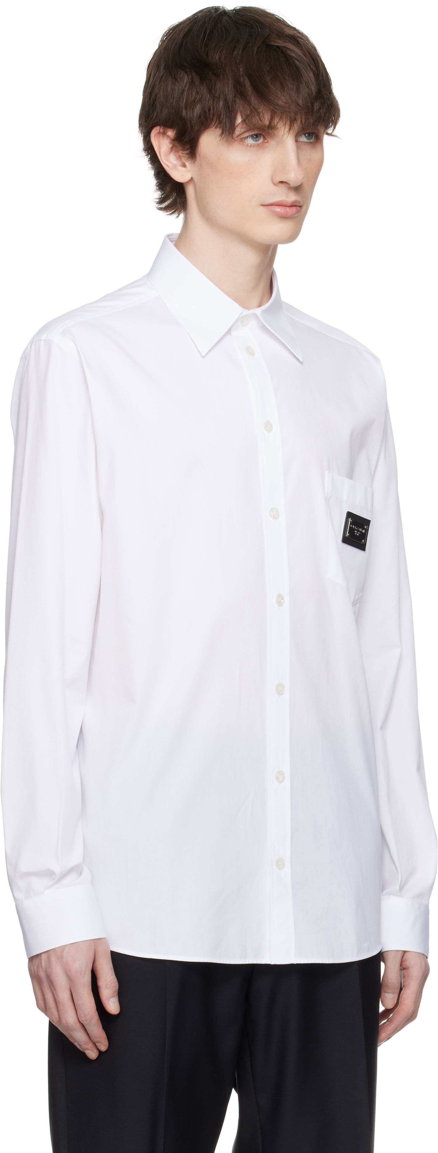 Srajce Dolce & Gabbana Black Martini-Fit Shirt Črna | G5JG4TFU5U8, 1
