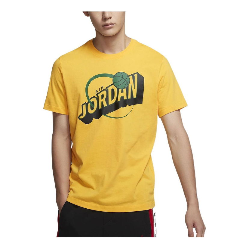 Majica Jordan Jordan Alphabet Print T-Shirt Rumena | CT2001-741