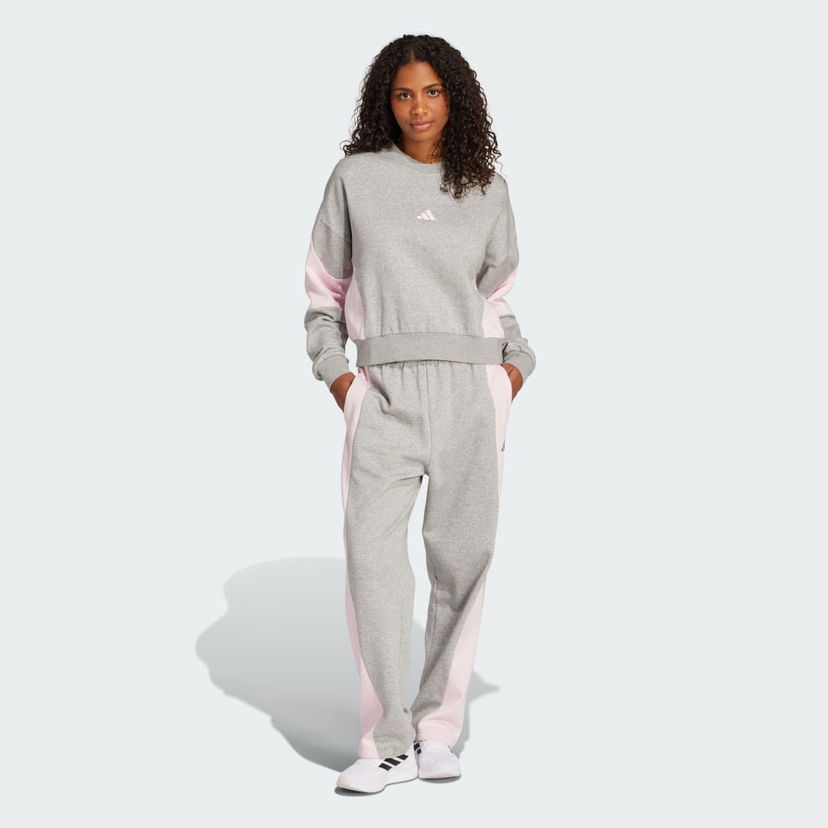 Trenirka adidas Performance Colorblock Cropped Sweatshirt and Pants Set Siva | JD2670