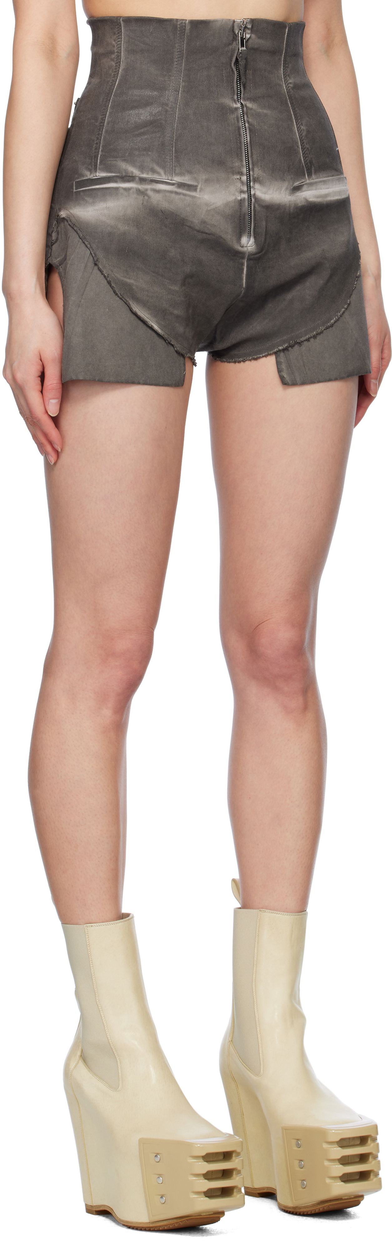Kratke hlače Rick Owens Rick Owens DRKSHDW Hollywood Dirt Cutoff Denim Shorts Siva | DS01E3313 SCF, 1