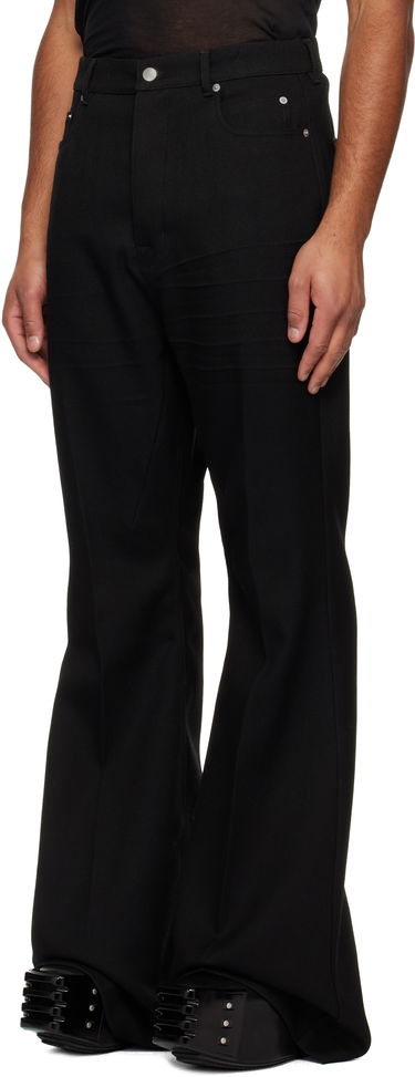 Hlače Rick Owens Concordians Bolan Flared Trousers Črna | RR02E1335 WD, 3