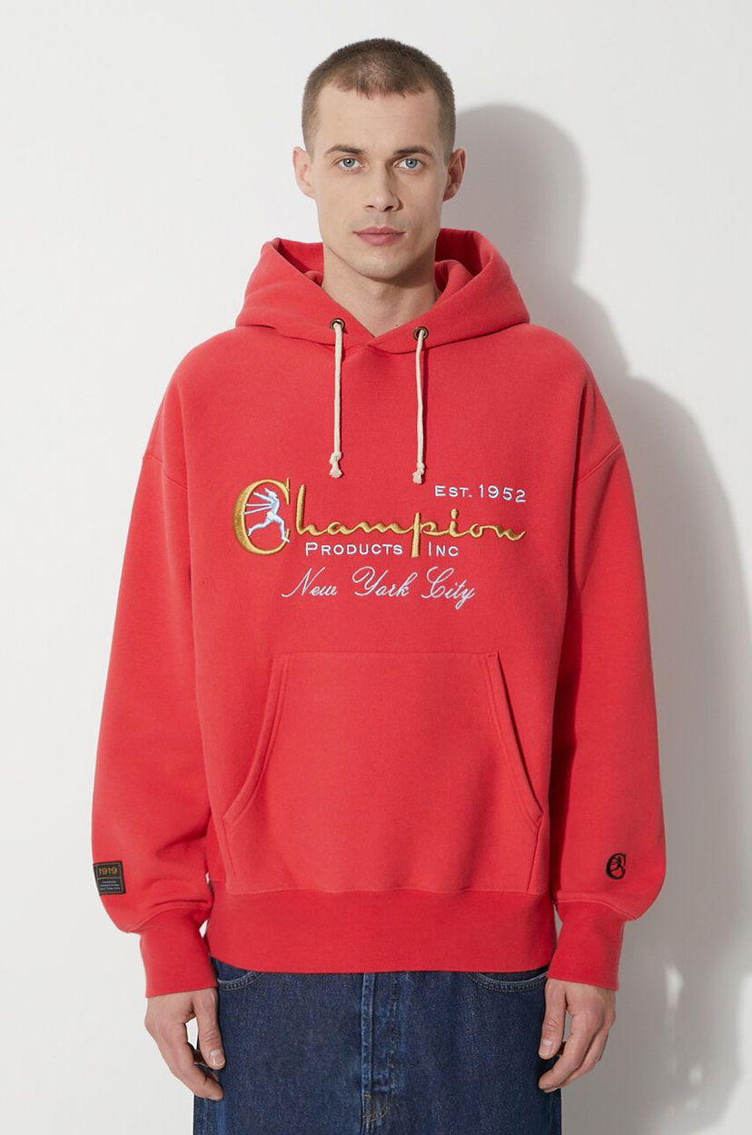 Pulover Champion Champion Hoodie with Applique Rdeča | 219997