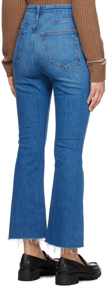 Kavbojke rag & bone Casey High-Rise Frayed Flare Jeans Modra | WDD23F2917C2C1, 2