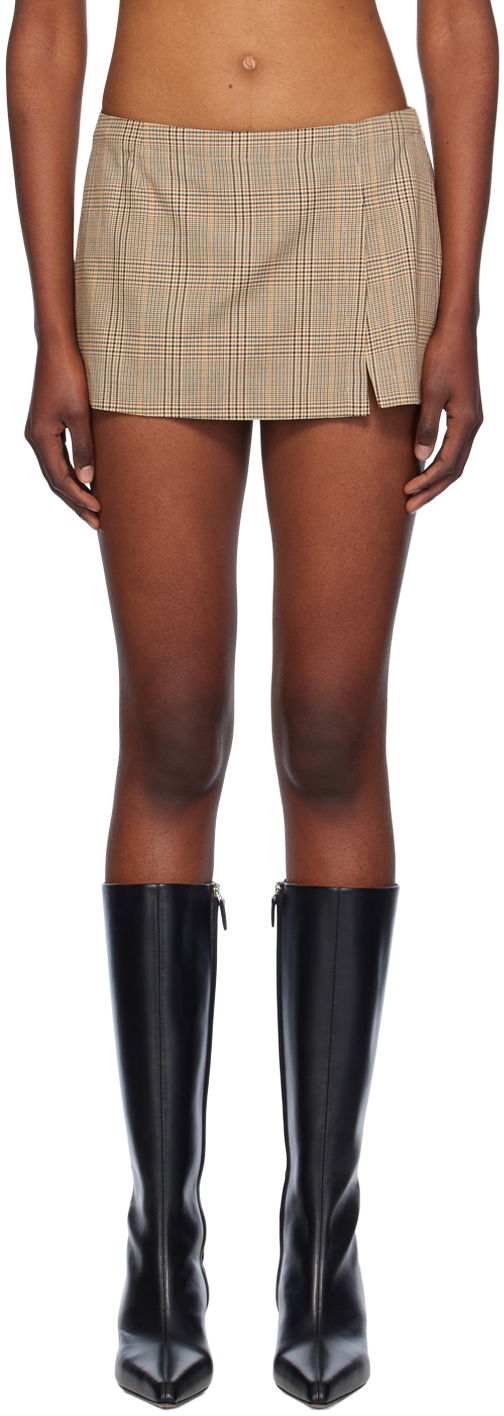 Krila Miaou Miaou Micro Check Miniskirt Rjava | 4012BCWBRC, 0