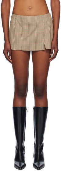Miaou Micro Check Miniskirt
