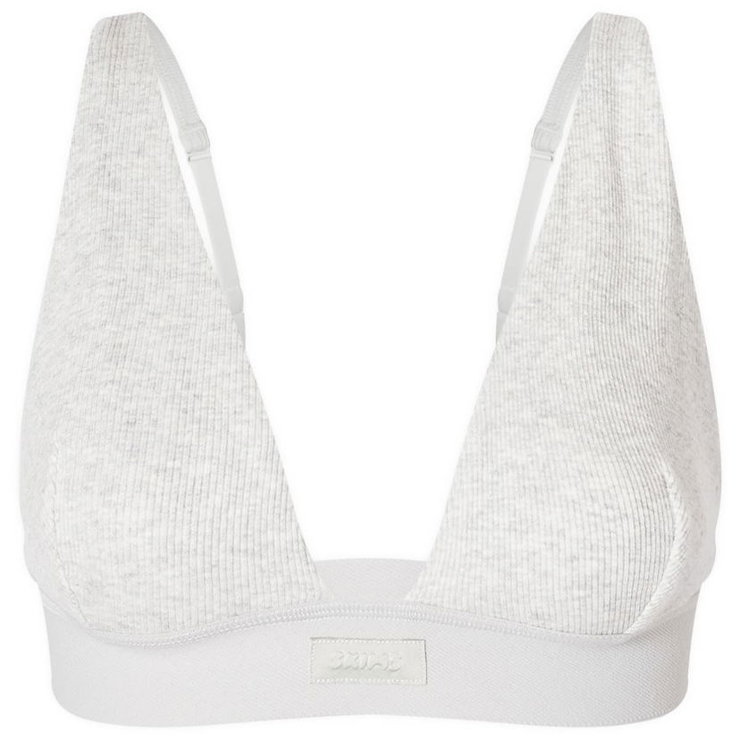 Modrček SKIMS Rib Plunge Bralette Siva | BR-PLG-0037-LHG