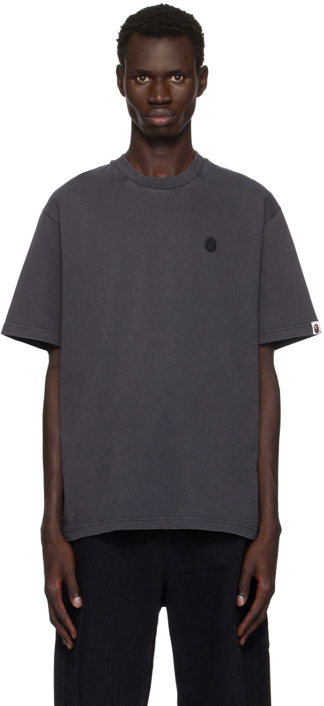 Majica BAPE Ape Head One Point Garment Dyed T-Shirt Črna | 0ZXTEM109305M