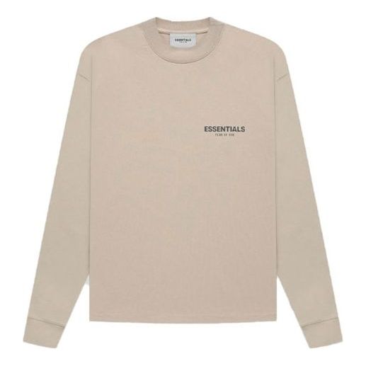 Majica Fear of God Essentials Long Sleeve T-Shirt Bež | FOG-FW21-185