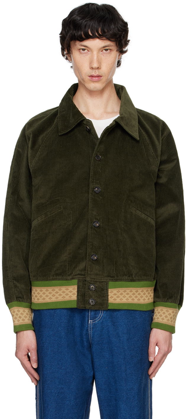 Bomber jakna Bode Rib Banbury Bomber Jacket Zelena | MRF24JA012