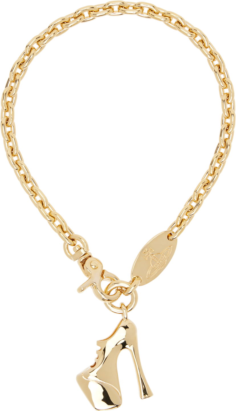 Ogrlica Vivienne Westwood Vivienne Westwood Gold-Tone Alienor Shoe Charm Necklace Kovinski | 6301013O-02R001-
