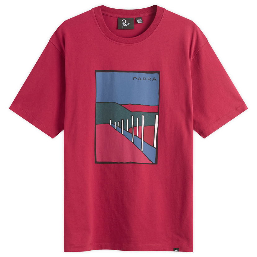 Majica By Parra Parra Beach Parking T-Shirt Rdeča | 54205-RAS