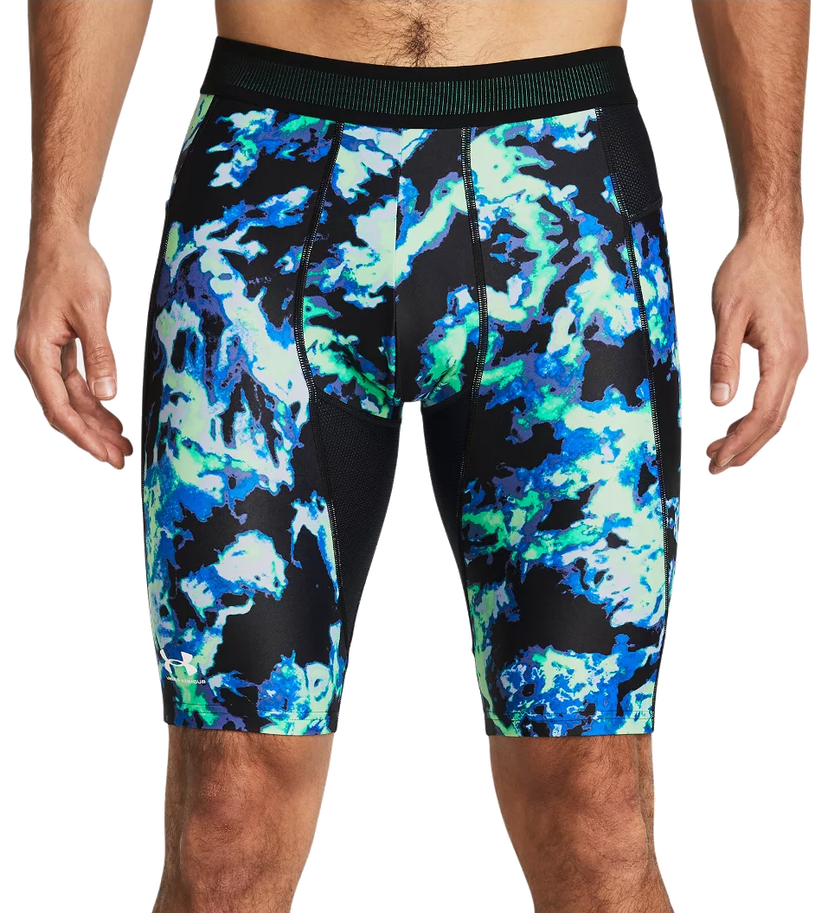 Kratke hlače Under Armour HeatGear® Iso-Chill Printed Long Shorts Modra | 1383778-299