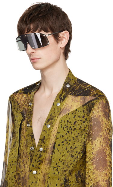 Sončna očala Rick Owens Rick Owens Hollywood Shielding Sunglasses Kovinski | RG0000001 GSILV, 3