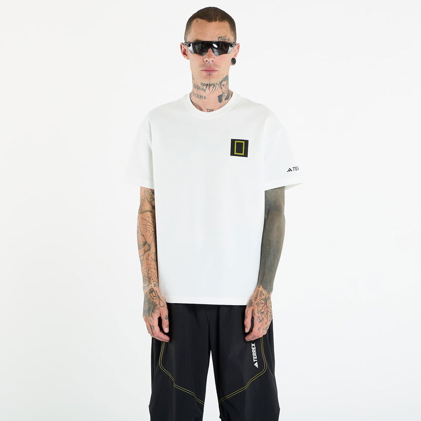 Majica adidas Originals National Geographic Graphic Short Sleeve T-Shirt Bela | KC5417