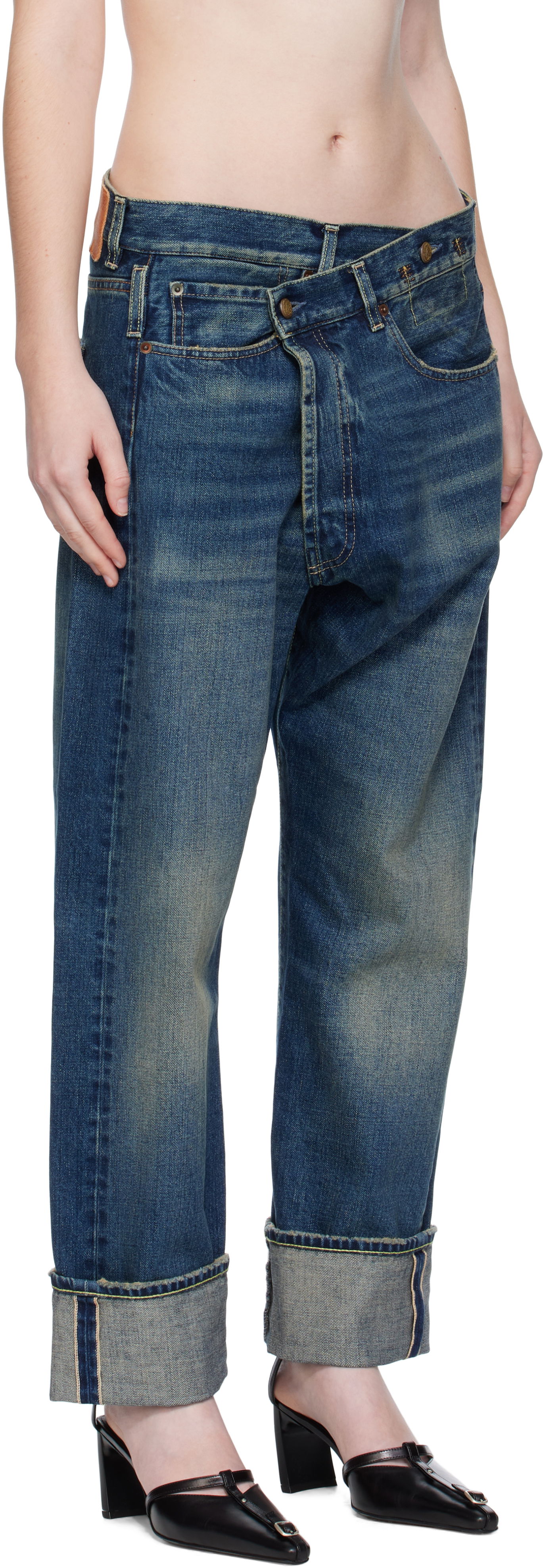 Kavbojke R13 R13 Cuffed Crossover Jeans Modra | R13WD193-D341A, 1