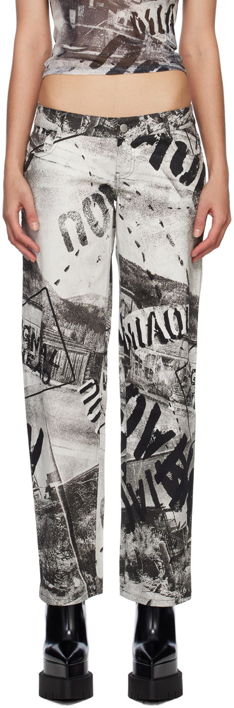 Kavbojke Miaou Miaou Atlas Printed Trousers Večbarvna | 1023SCEYR