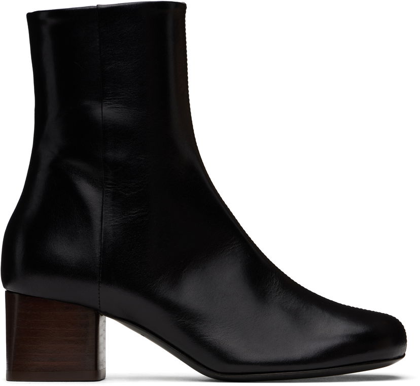 Oblačila LEMAIRE LEMAIRE Anatomic 55 Leather Ankle Boots Črna | FO0206 LL0078