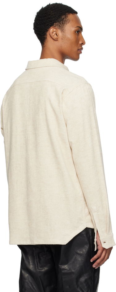 Srajce Rick Owens Rick Owens Concordians Corduroy Work Shirt Bež | RU02E1292 MLC, 2