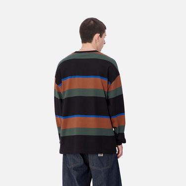 Majica Carhartt WIP Sundling Stripe Long Sleeve T-Shirt Črna | I033928_9, 2