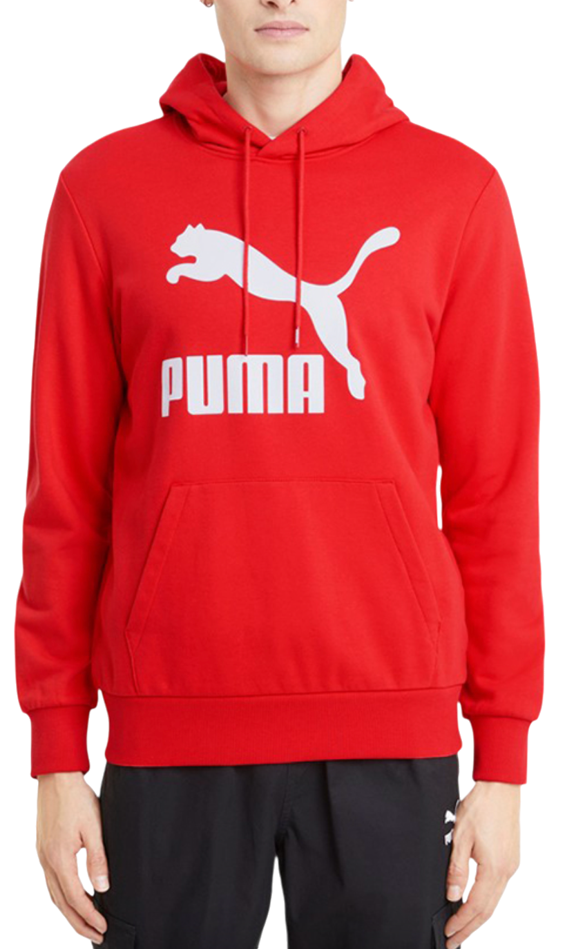 Pulover Puma Classics Logo Hoodie Rdeča | 53008411