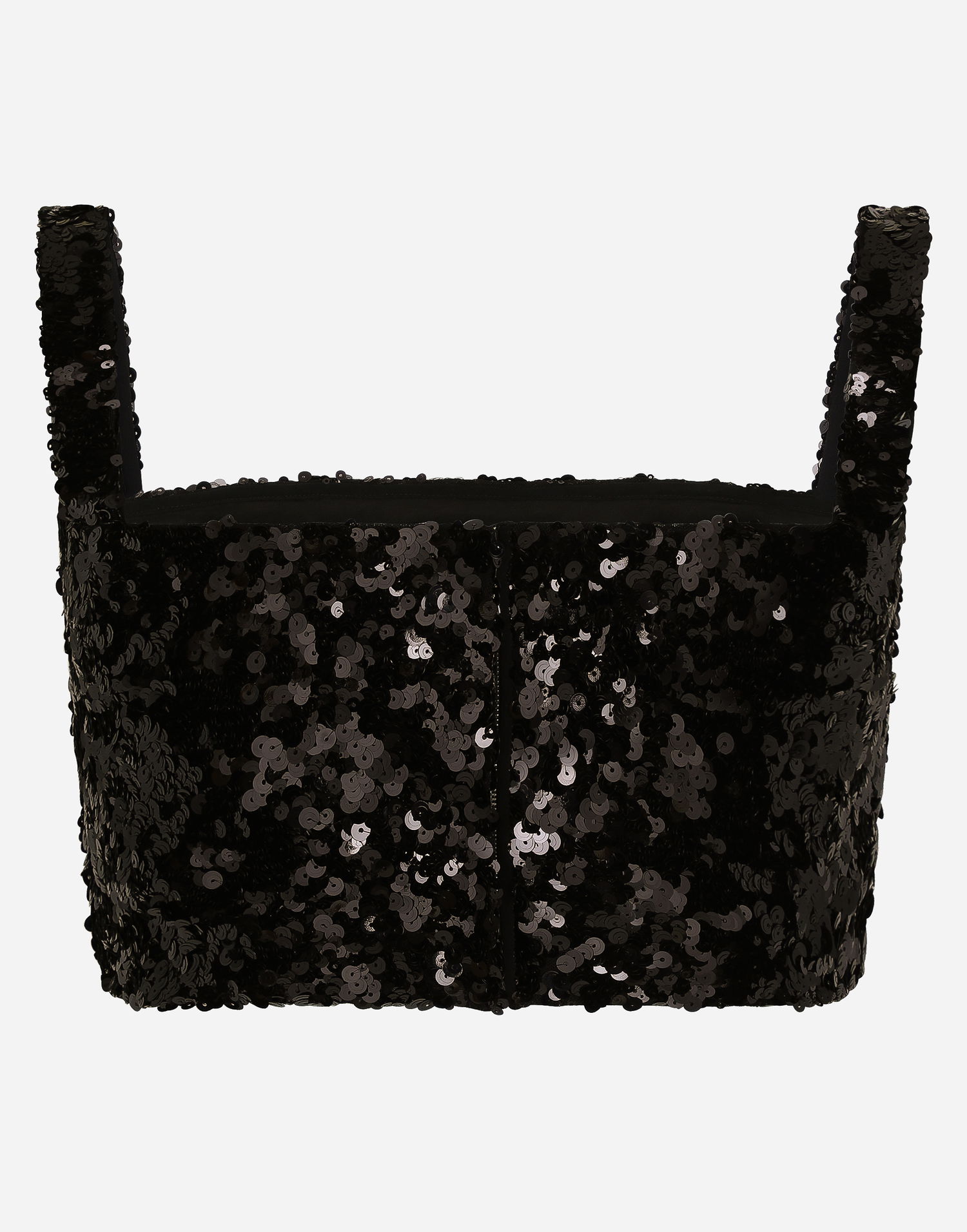 Krop-top Dolce & Gabbana Sequined Crop Top With Straps Črna | F79AATHLMZMN0000, 1