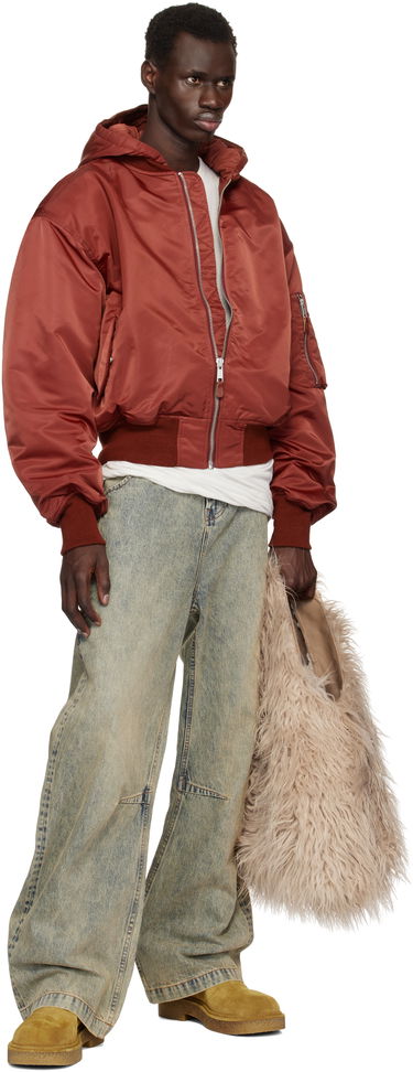 Bomber jakna Entire Studios Entire Studios Hooded Broad Bomber Jacket Rdeča | ES2539GA, 3